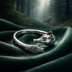 *NEW* 925 Silver Fox Adjustable Ring